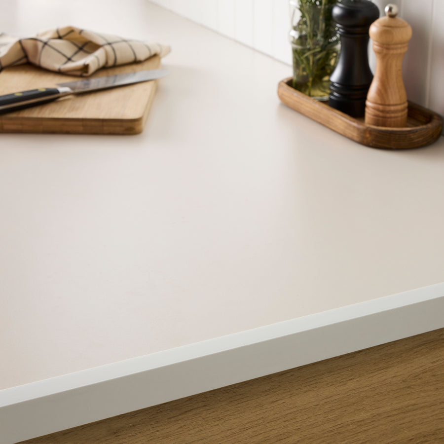 30x20x1mm matt white PVC L-shaped corner profile, 6m