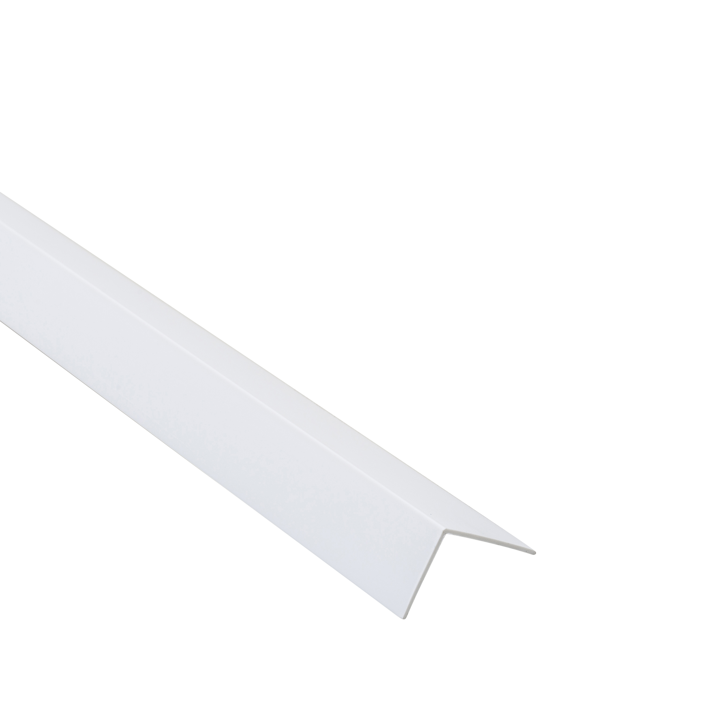 30x20x1mm matt white PVC L-shaped corner profile, 6m
