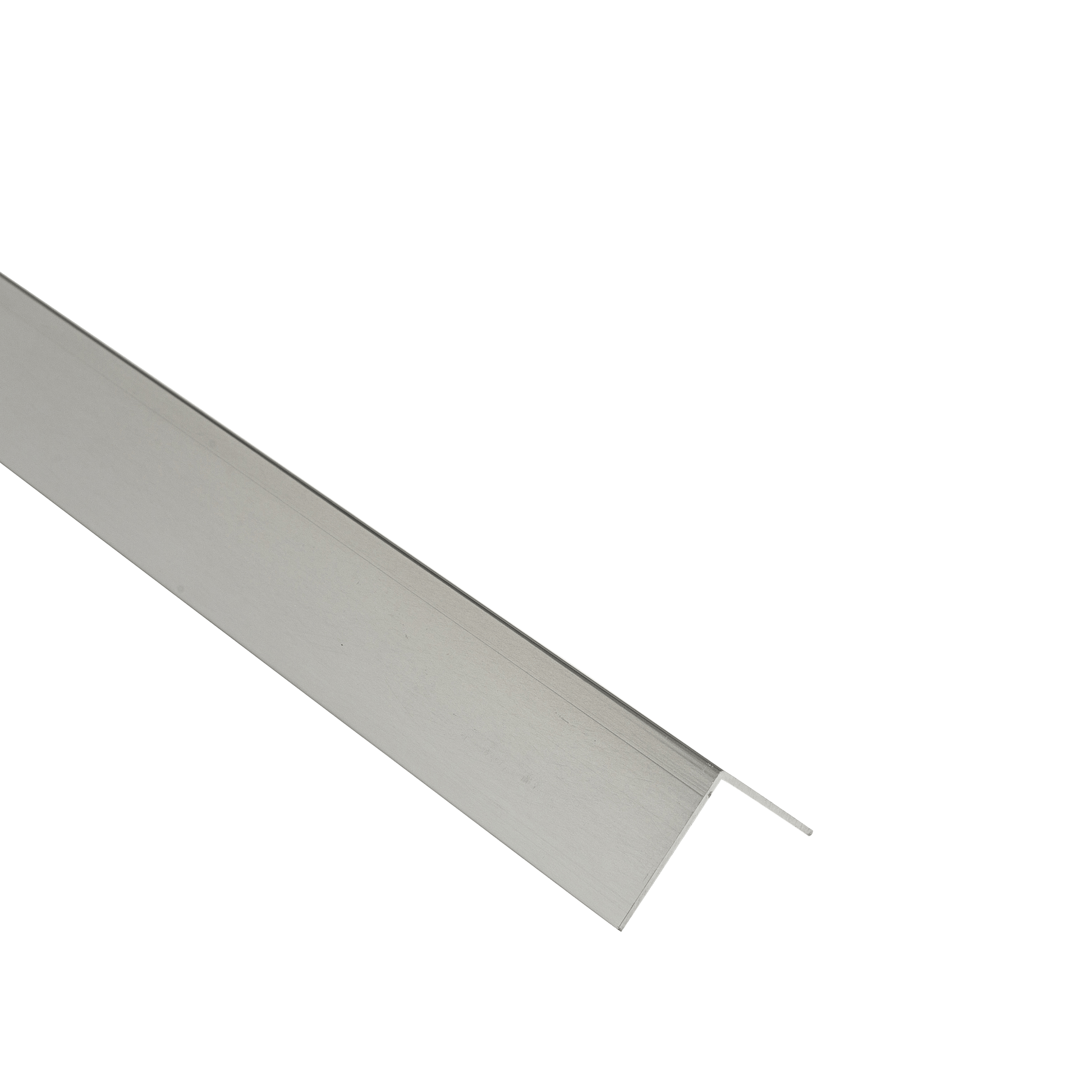 Bricocenter 25X25X1MM ANODIZED ALUMINUM ANGLE PROFILE 1M BRUSHED NICKEL