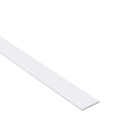 PVC FLAT PROFILE 25X2MM 1M MATT WHITE