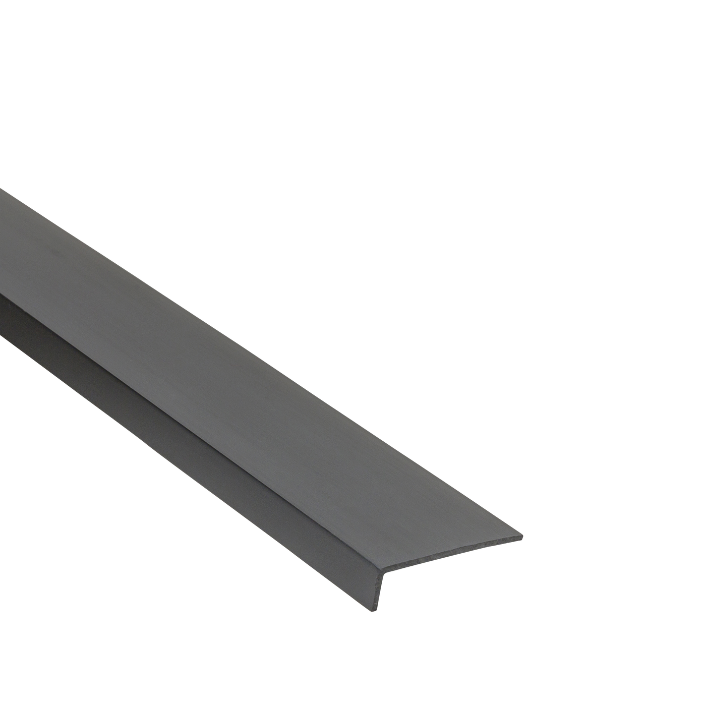 40x10x1.5mm matt black PVC L-shaped corner profile, 1m