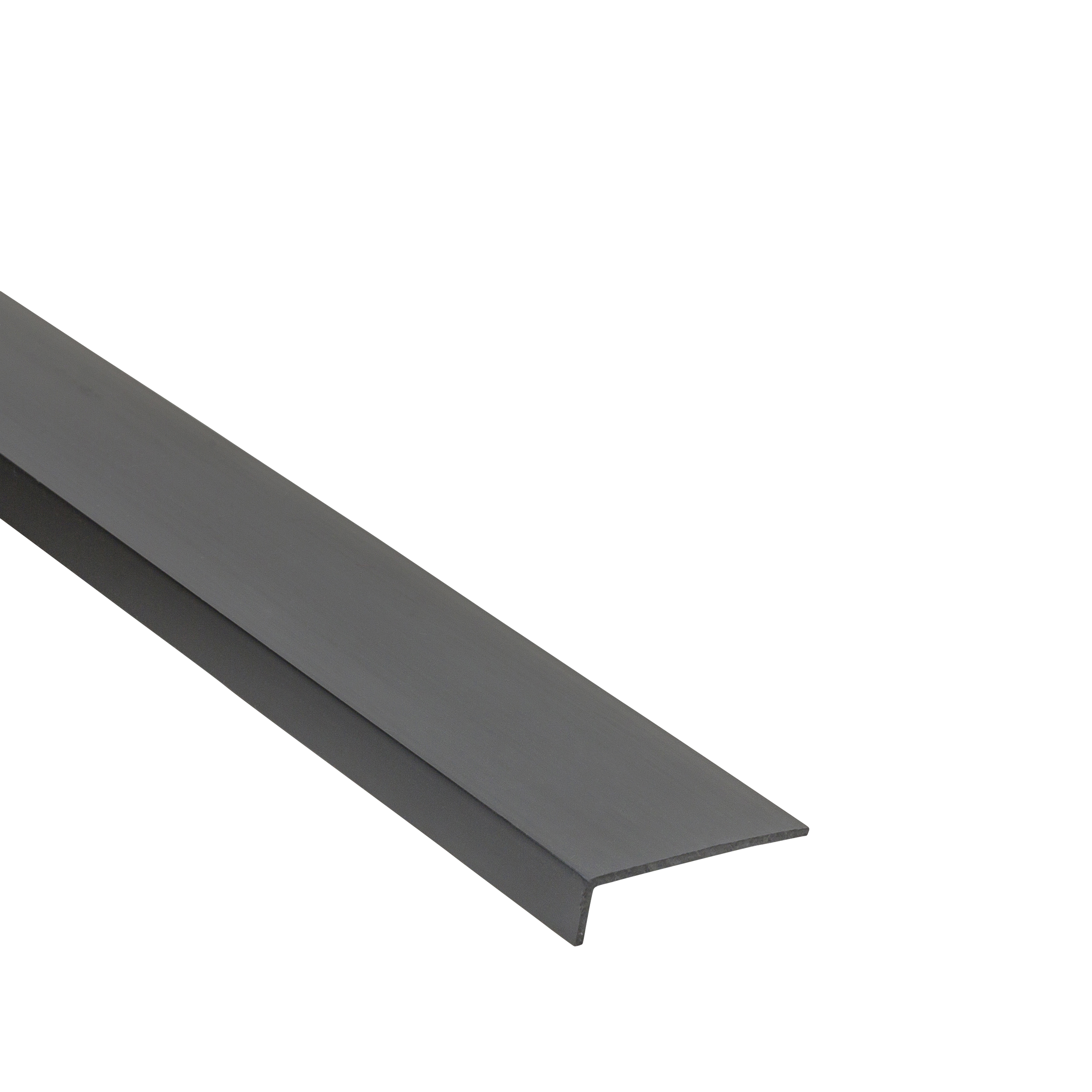 40x10x1.5mm matt black PVC L-shaped corner profile, 1m