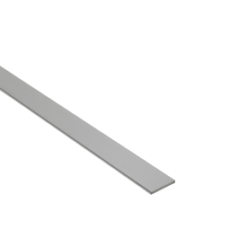 20X2MM ANODISED ALUMINIUM FLAT PROFILE 2M POLISHED