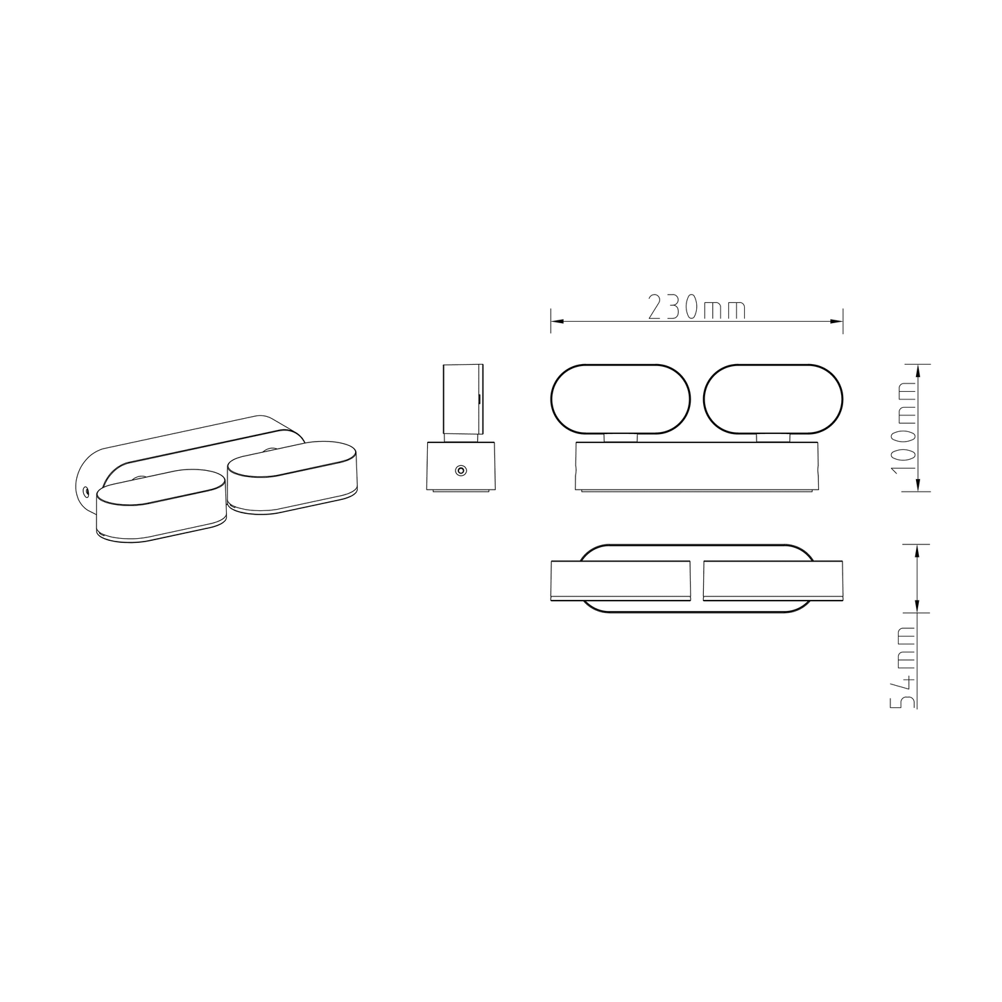 arundel steel wall light black 23x10x5.4 cm led 1440lm natural light ip54