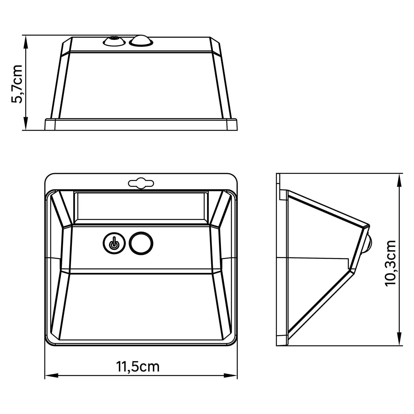 Bricocenter 2 APPLIQUE SOLARI BEGUR PLASTICA NERO 11.5X10.3X5.7CM LED 21W LUCE FR CON SENSORE DI MOVIM