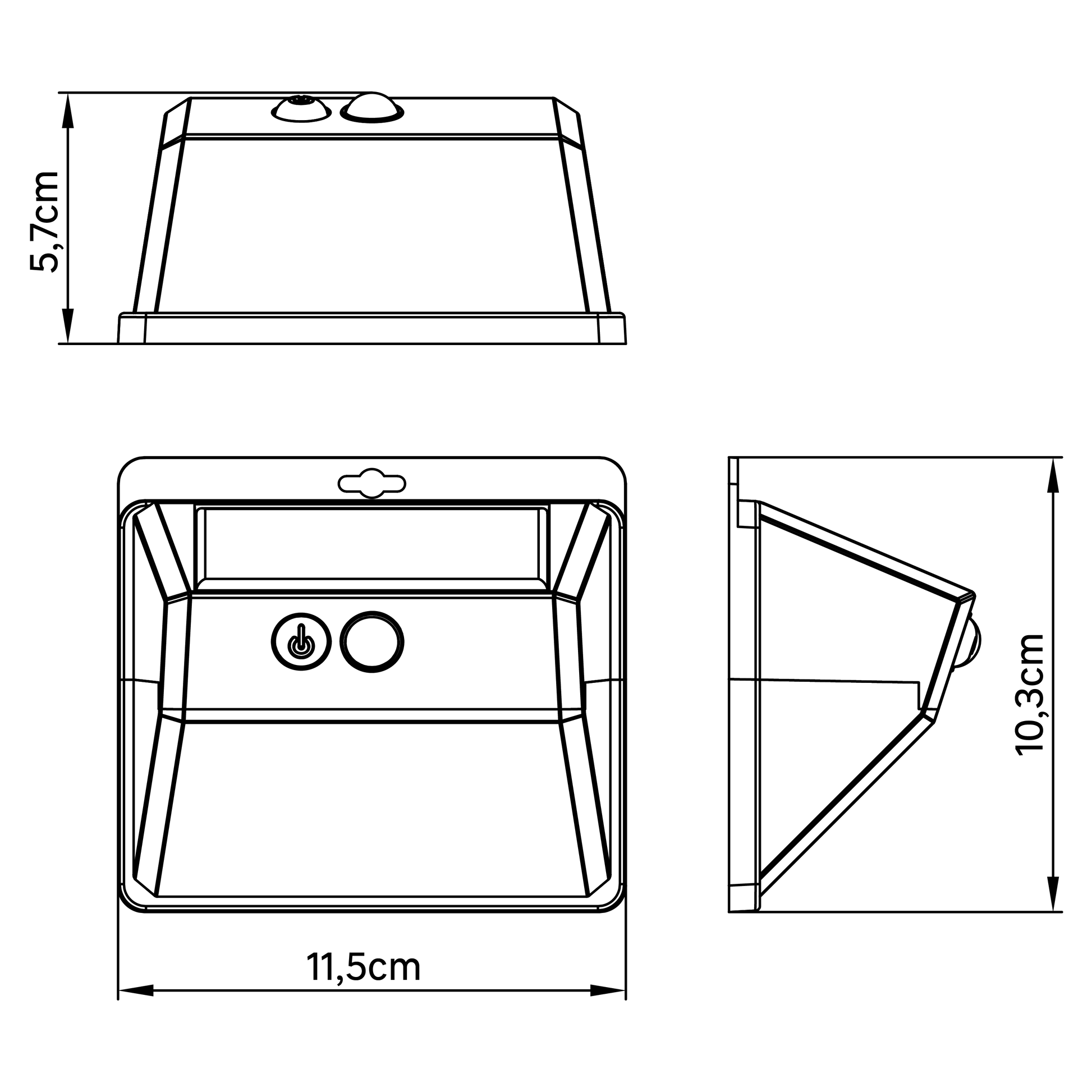 Bricocenter 2 APPLIQUE SOLARI BEGUR PLASTICA NERO 11.5X10.3X5.7CM LED 21W LUCE FR CON SENSORE DI MOVIM