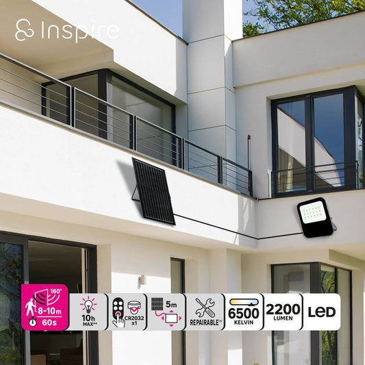 SOLAR PROJECTOR ART ALUMINUM GRAY LED 100W IP65