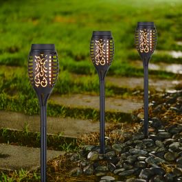 SOLAR PEG COMA PLASTIC BLACK 51CM LED 1LM IP44