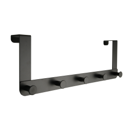 COAT RACK 5 HOOKS FOR DOOR AXEL BLACK SPACEO
