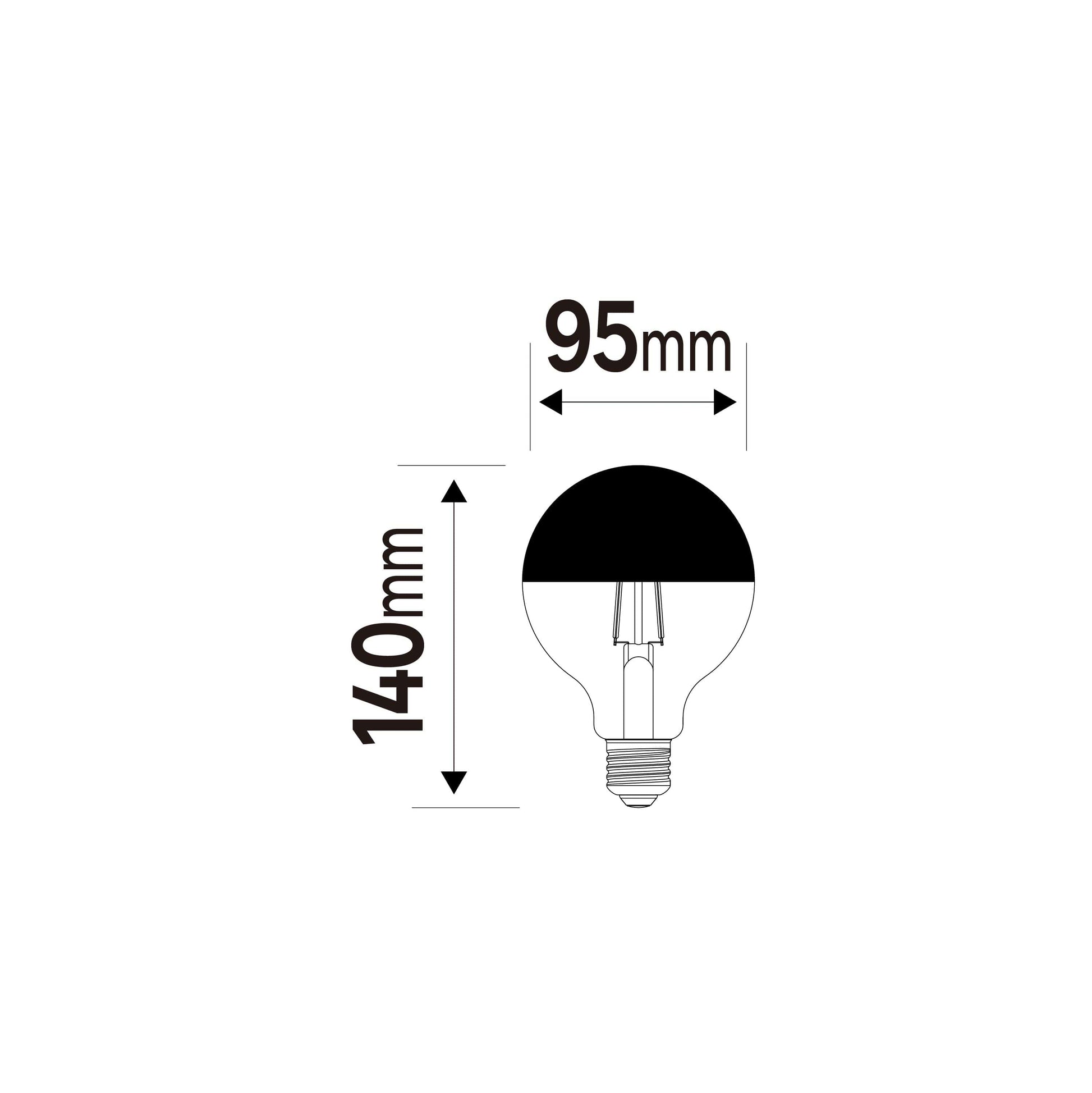 Bricocenter LED BULB E27=60W GLOBE SILVER WARM LIGHT