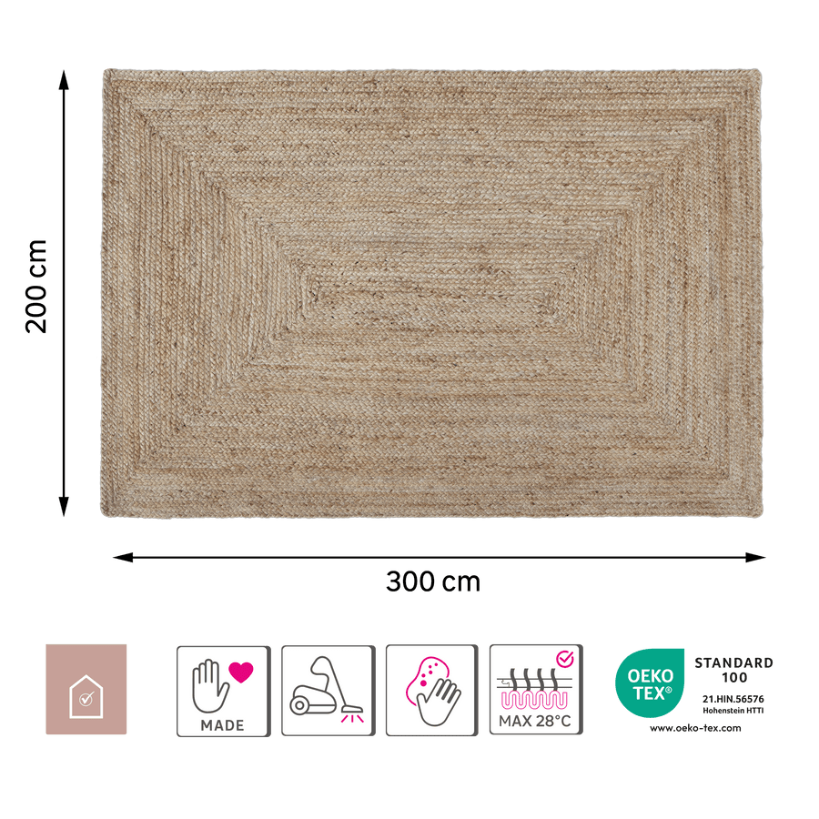 Bricocenter TAPPETO NILS 200x300 CM JUTA NATURALE