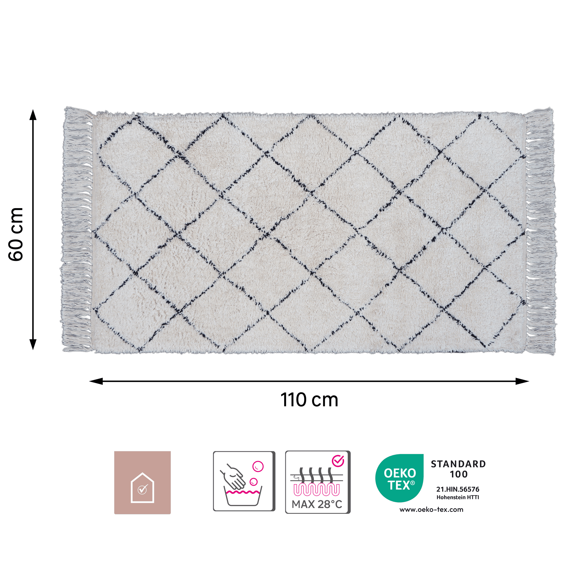 Bricocenter TAPPETO ZAIDA 60X110CM PELO LUNGO POLIPROPILENE