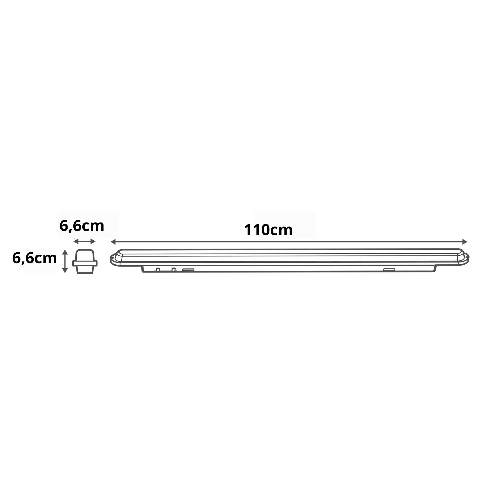 Bricocenter REGLETTE VOLGA 120CM LED 28W NATURAL LIGHT IP65 WITH MOTION SENSOR