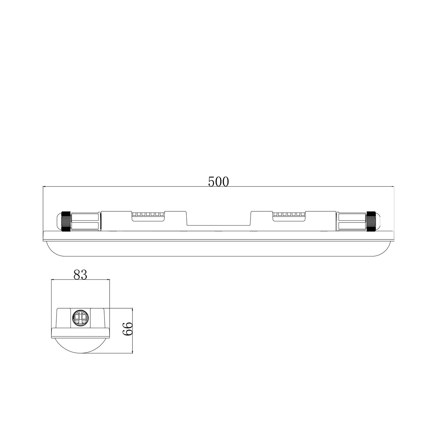 Bricocenter VOLGA 54 CM LED 2X10W NATURAL LIGHT IP65