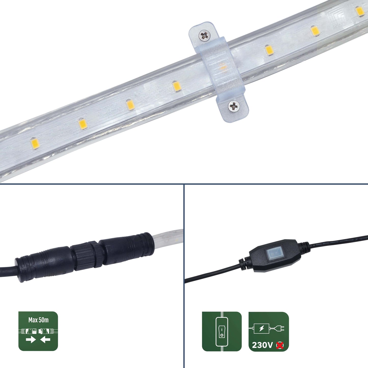 Bricocenter EXTENSION LED STRIP FLEXOUT 5M 46W NATURAL LIGHT IP65