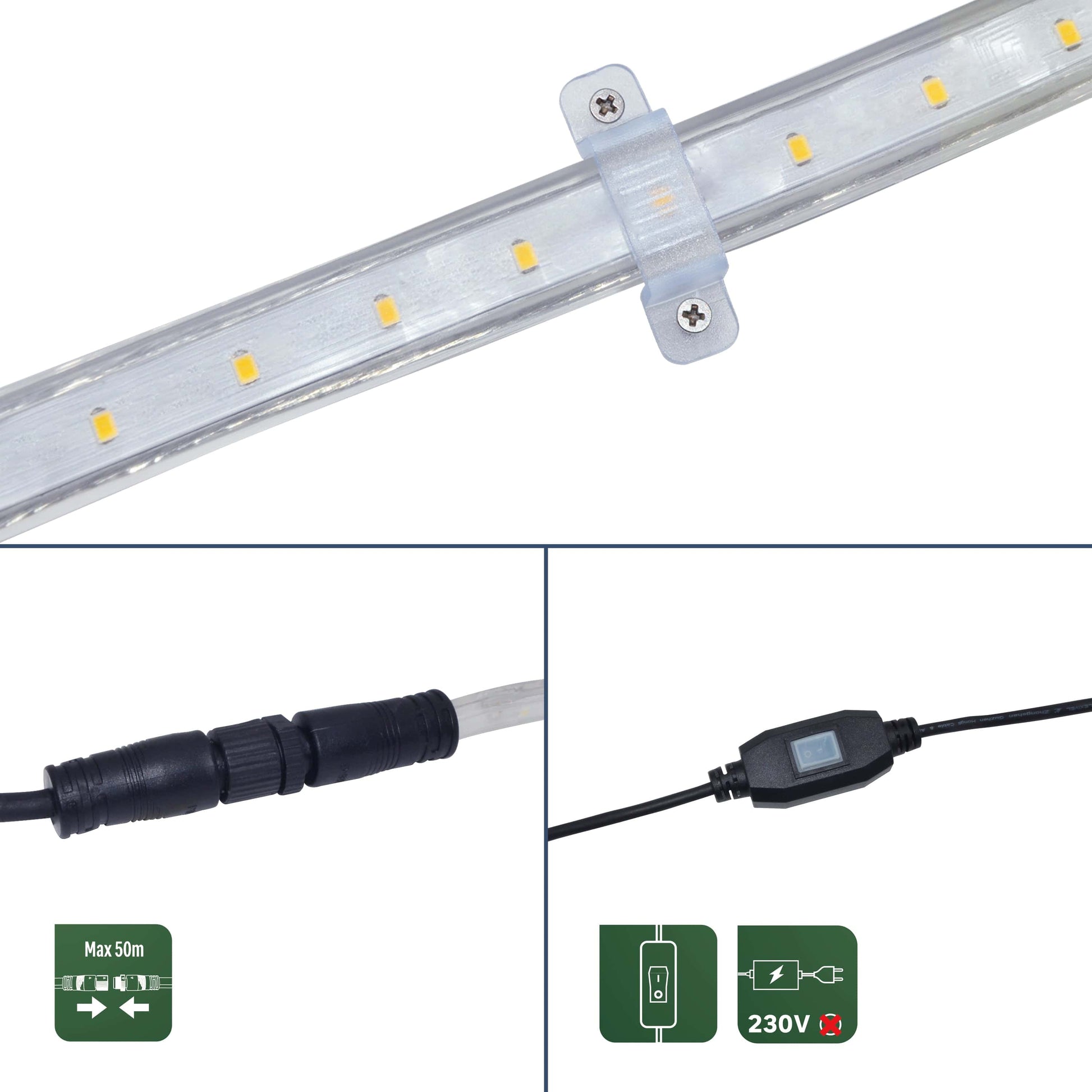 Bricocenter EXTENSION LED STRIP FLEXOUT 5M 46W NATURAL LIGHT IP65
