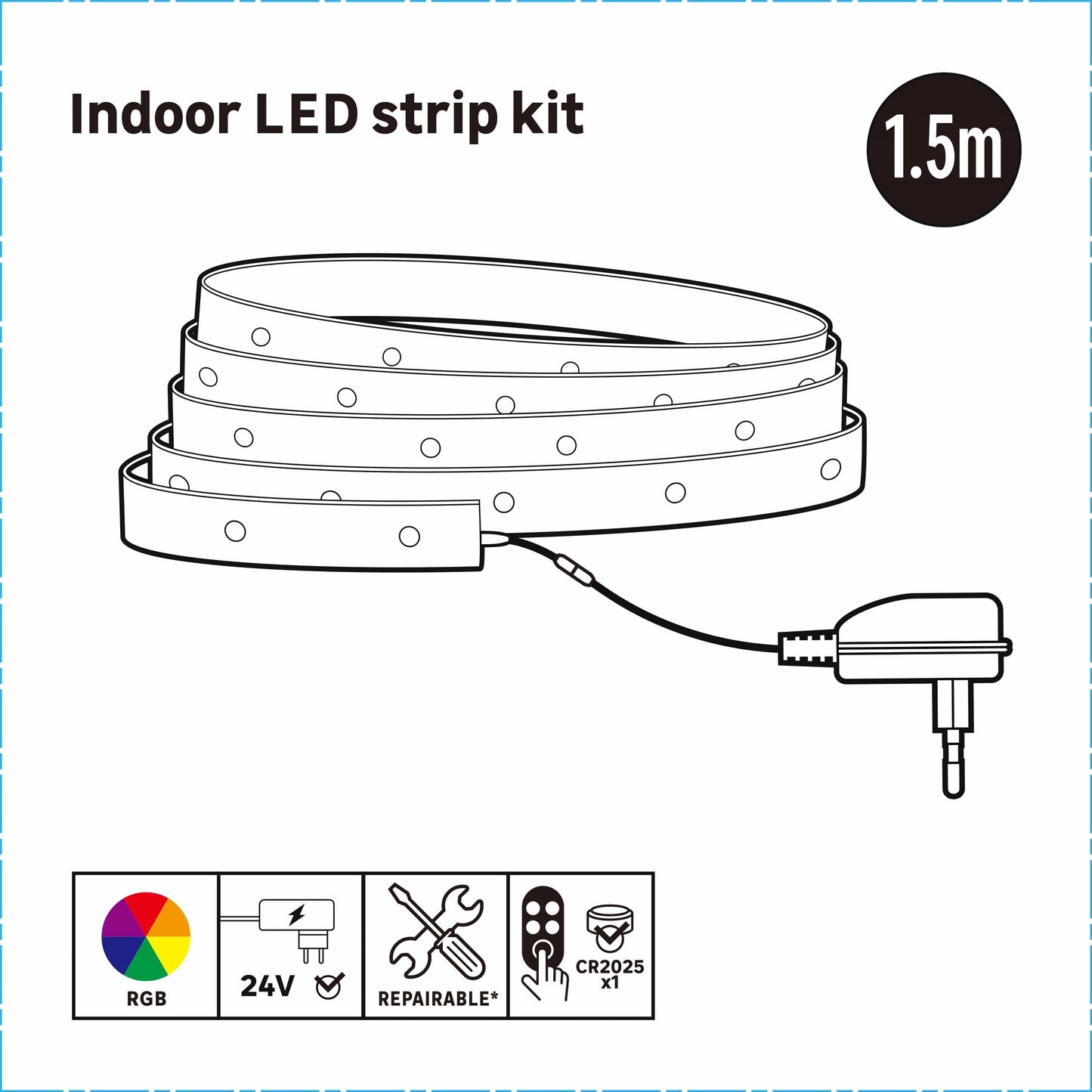 Bricocenter LED STRIP KIT 1.5MT 6W RGB