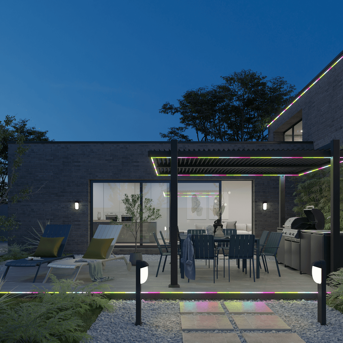 Bricocenter KIT STRISCIA LED SEBA 5M 22W EGB MUSIC IP65