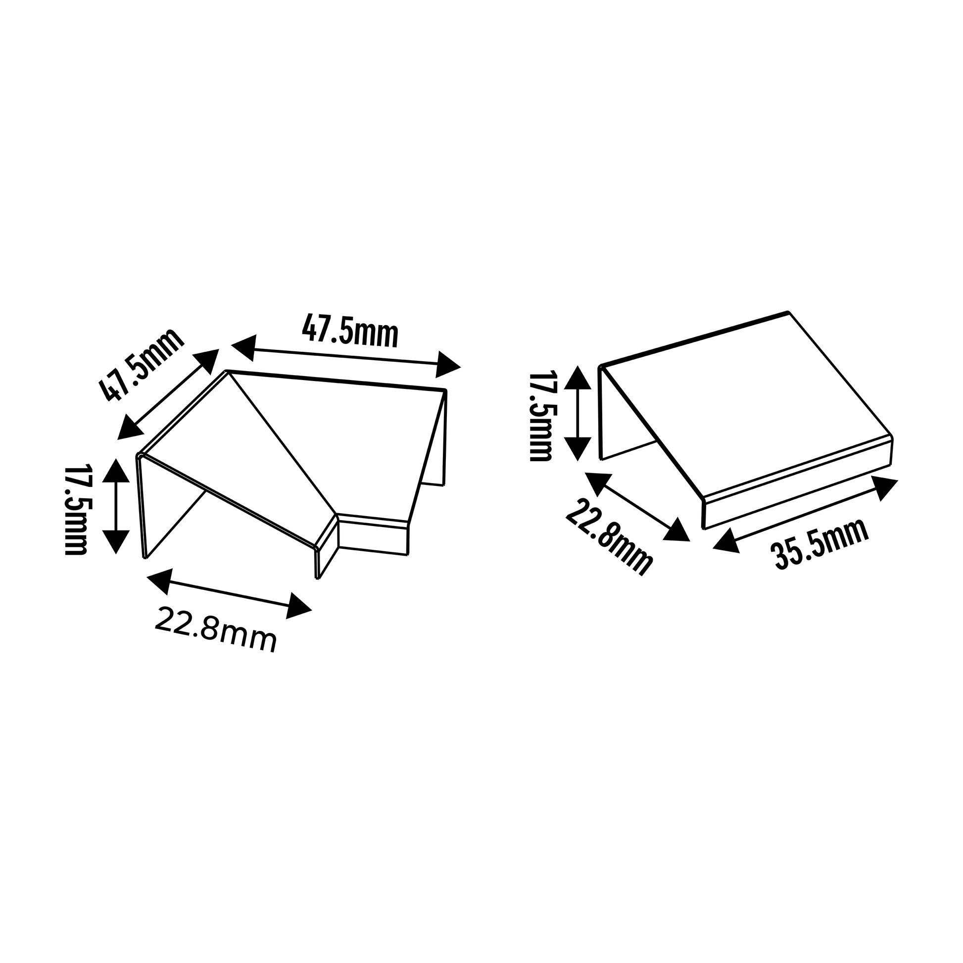 ANGLED LED STRIP PROFILE KIT