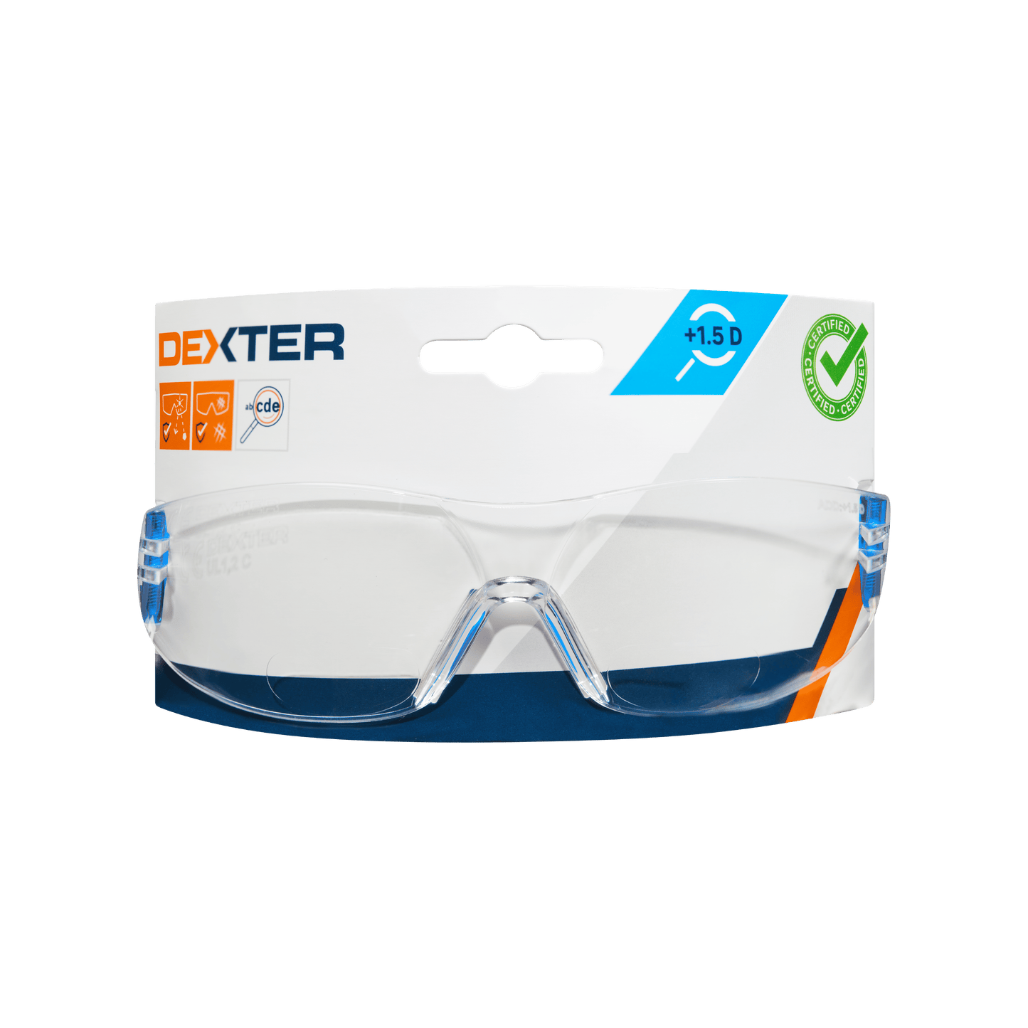 Bricocenter DEXTER SAFETY GLASSES WITH BIFOCAL LENS FOR READING 1.5 DIOPTER POLYCARBONATE