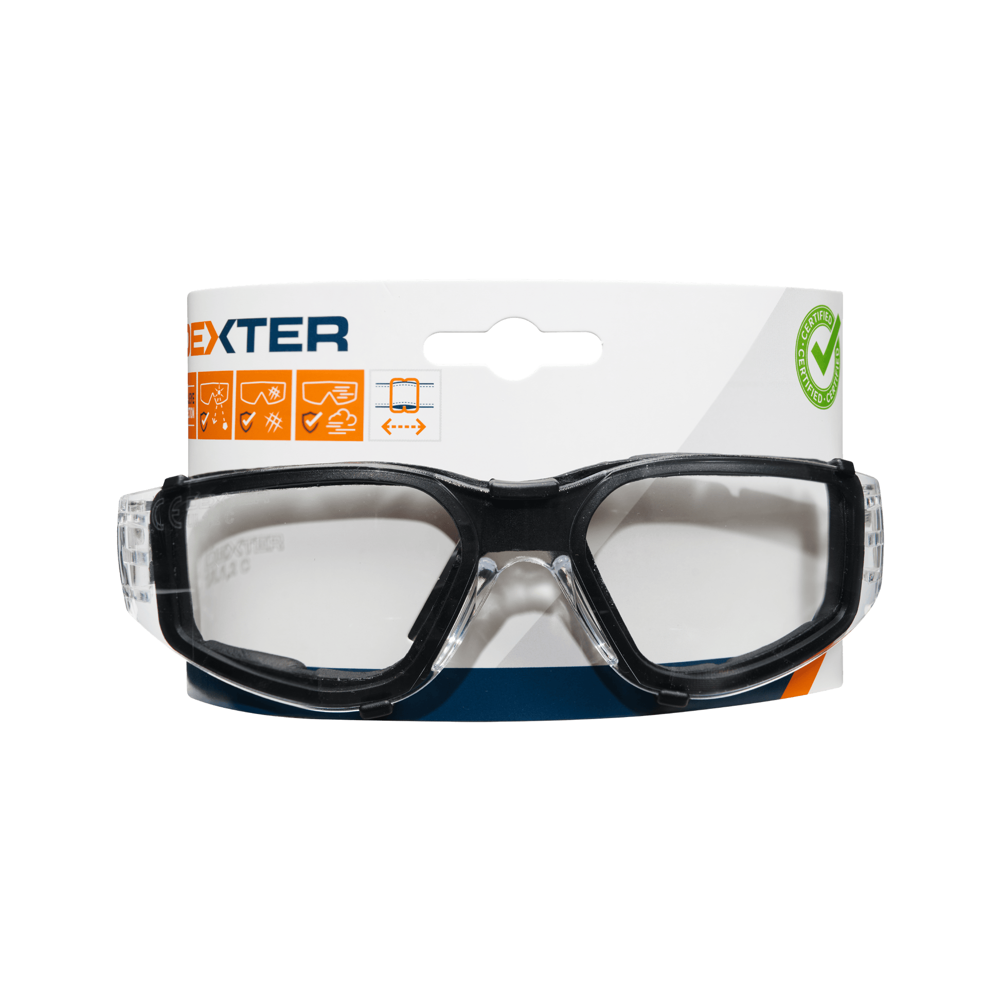 Bricocenter DEXTER GOGGLES WITH FOAM GASKET POLYCARBONATE ELASTIC STRAP