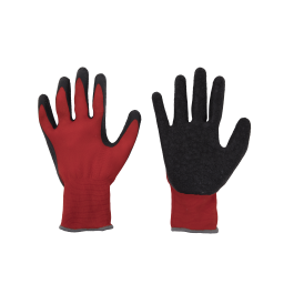 DEXTER GLOVES 10 PAIRS FOR HANDLING SIZE 9L NYLON LATEX PALM