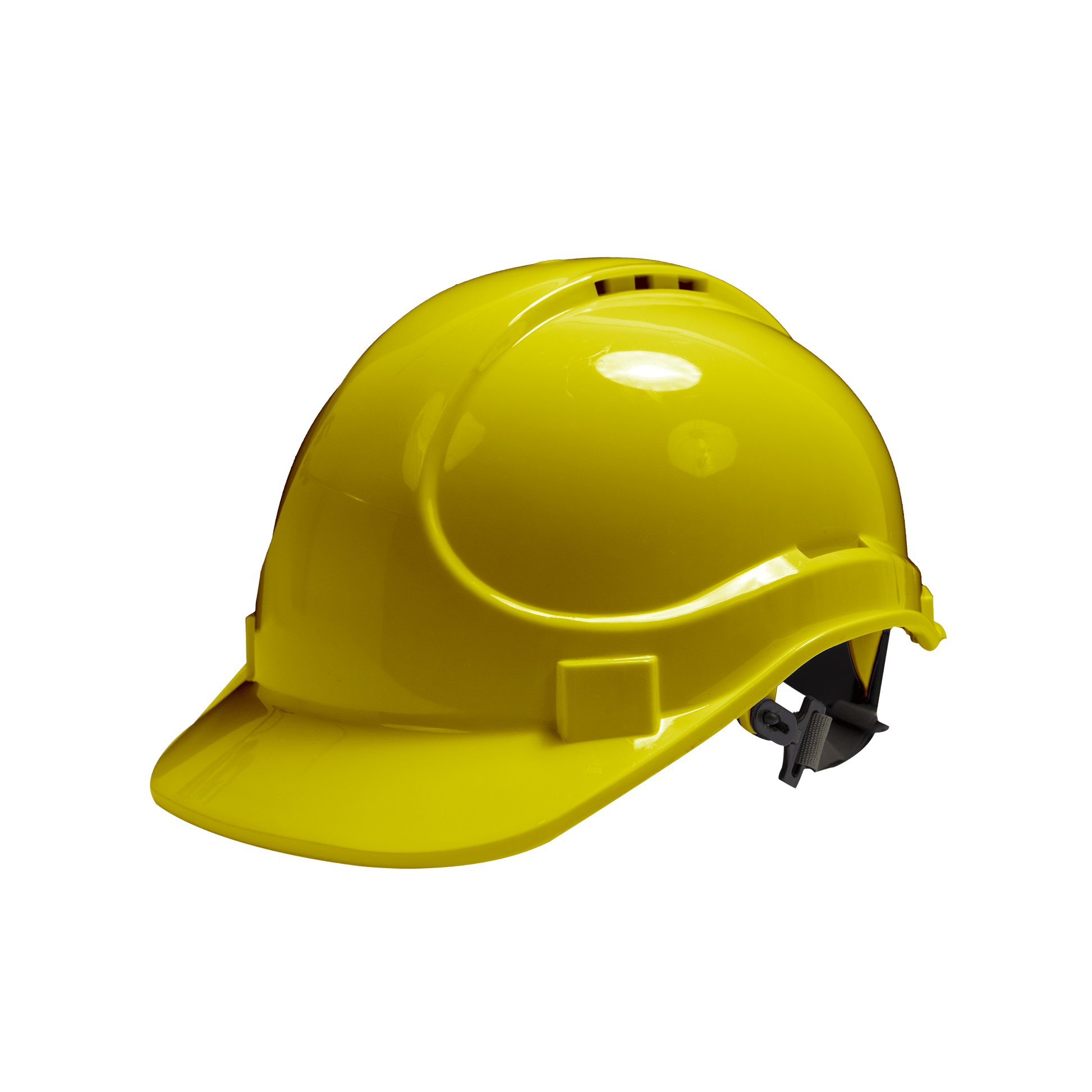 Bricocenter DEXTER YELLOW SAFETY HELMET WITH CHIN STRAP AND HDPE AND PVC ADJUSTMENT SYSTEM