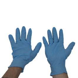 DEXTER 100PCS DISPOSABLE NITRILE GLOVES SIZE 9L BLUE FOR FOOD USE