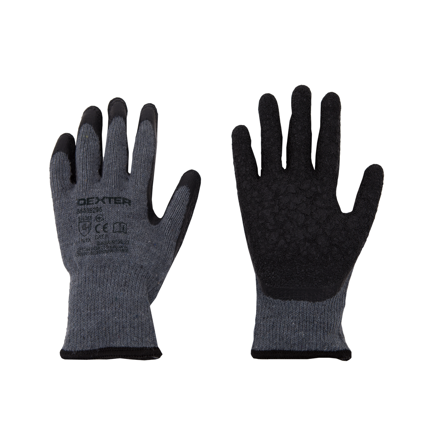 Dexter handling gloves size 9l cotton latex palm