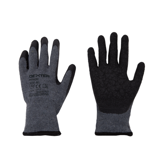 Dexter handling gloves size 9l cotton latex palm