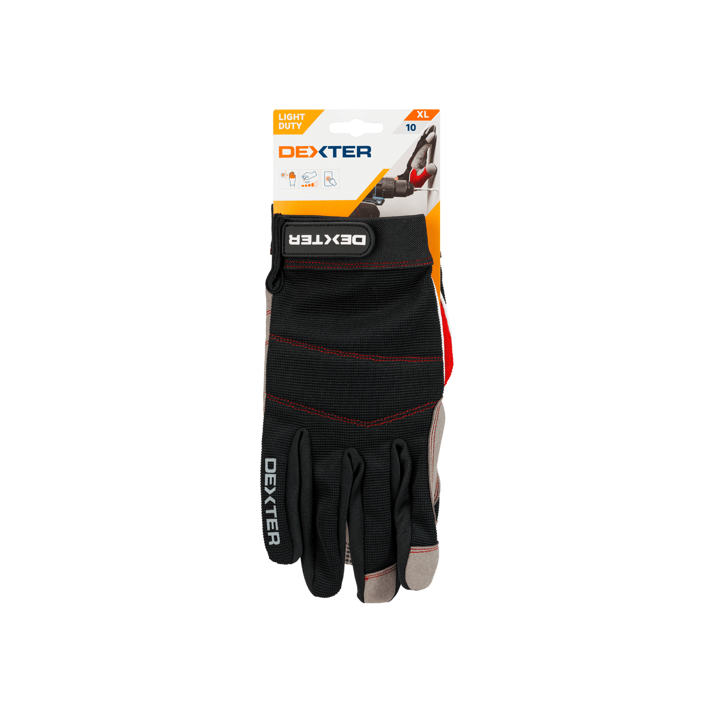 Bricocenter DEXTER TOUCH SCREEN HANDLING GLOVES SIZE 10XL POLYESTER NYLON AND SPANDEX