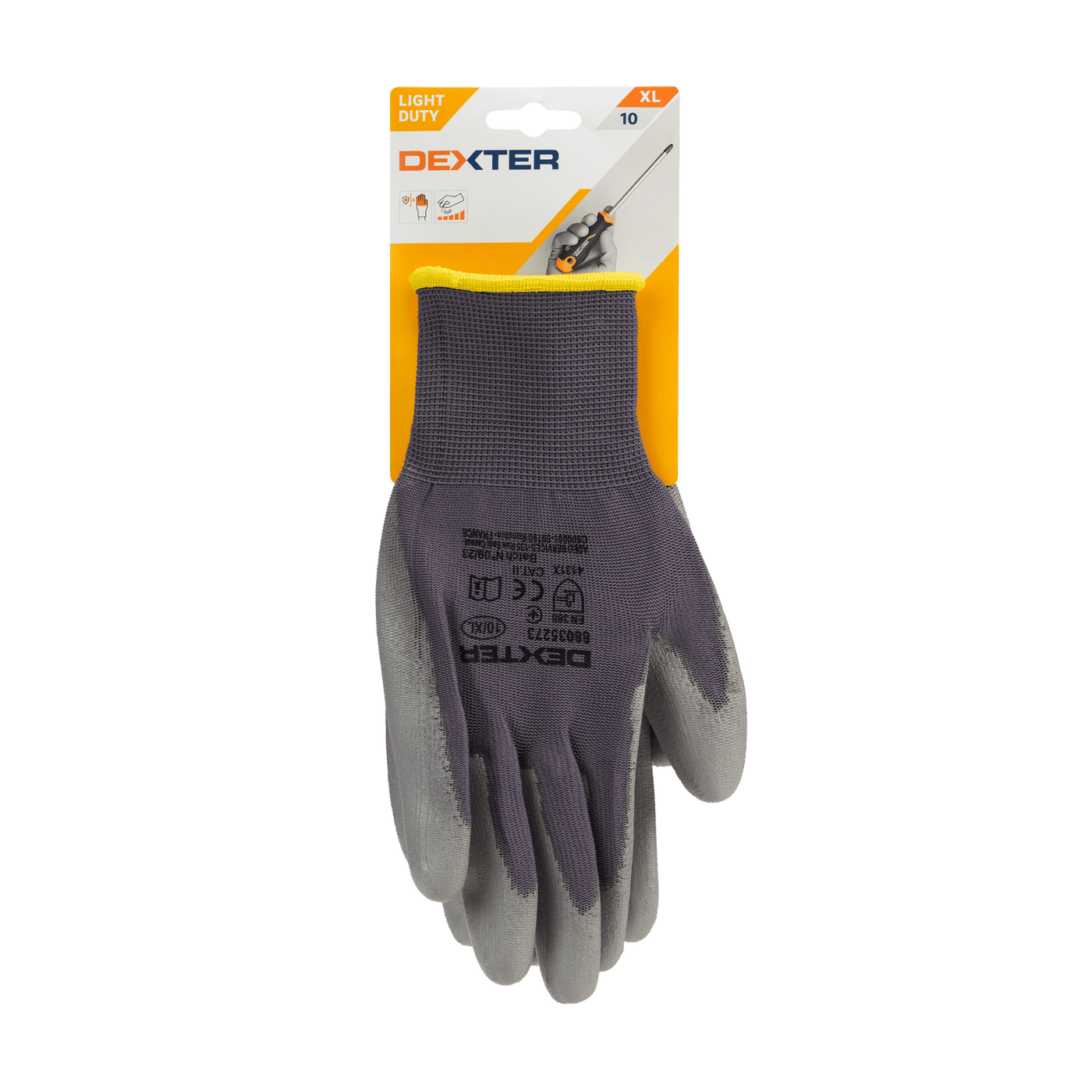 DEXTER PRECISION GLOVES SIZE 10XL NYLON POLYURETHANE PALM