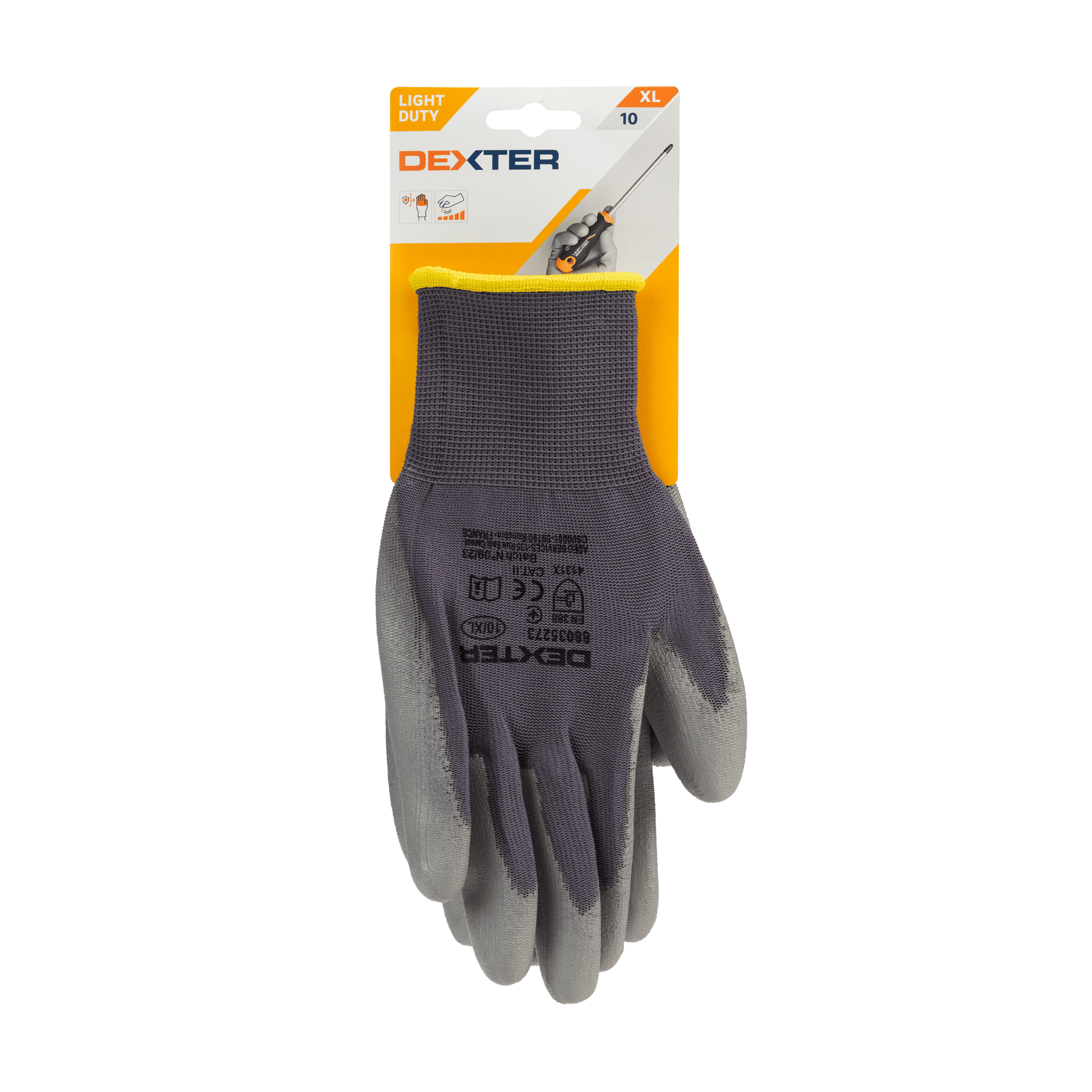 DEXTER PRECISION GLOVES SIZE 10XL NYLON POLYURETHANE PALM