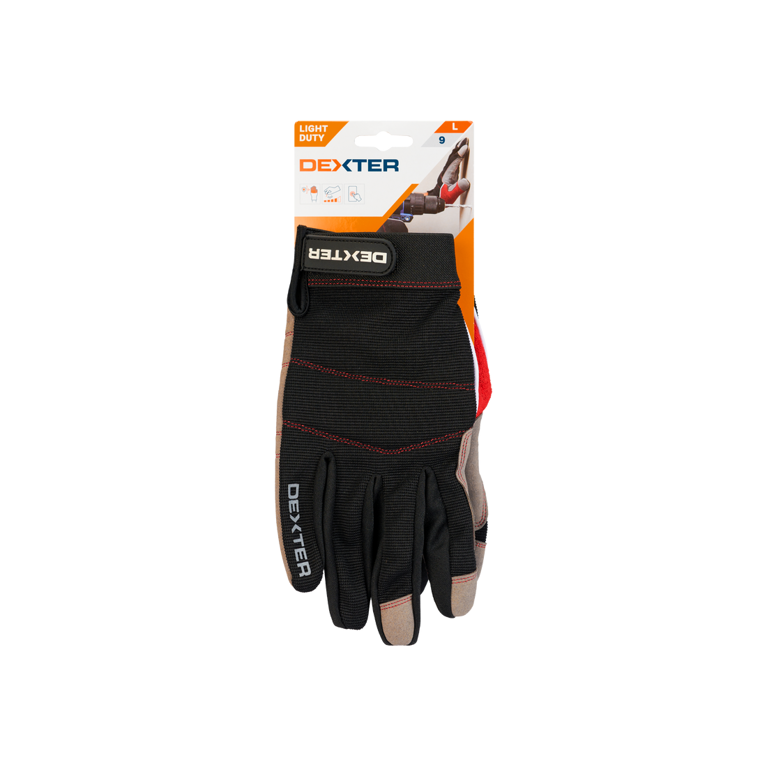 DEXTER MULTI TASK TOUCH SCREEN GLOVES IN POLYESTER, NYLON AND SPANDEX SIZE 9L