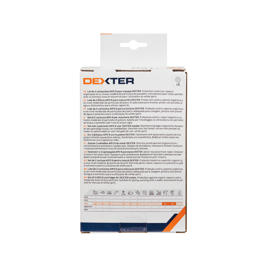 Bricocenter DEXTER A1P2R ABS AND ACTIVATED CARBON FILTERS 2PCS