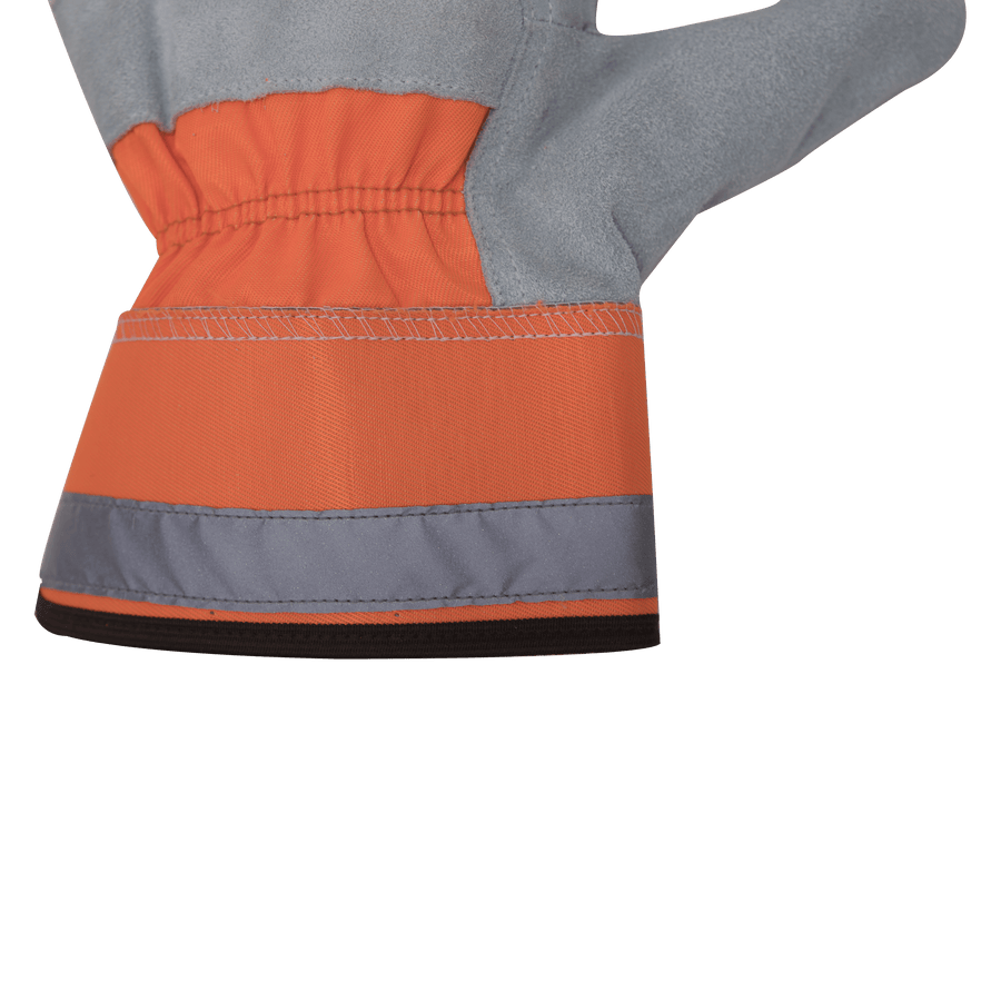Bricocenter DEXTER HIGH VISIBILITY CONSTRUCTION GLOVES SIZE 9L POLYESTER AND COTTON