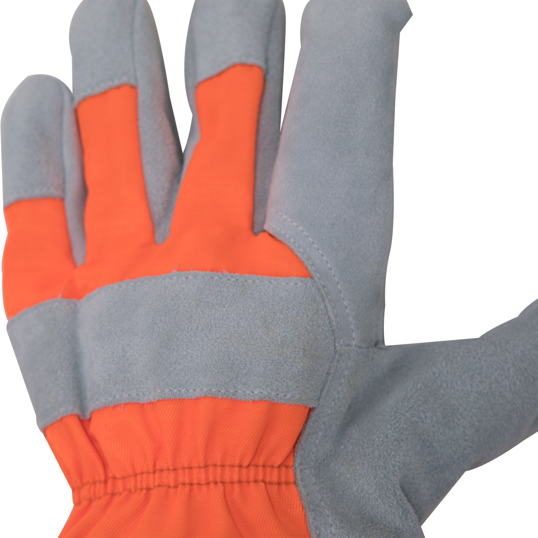 DEXTER HIGH VISIBILITY HANDLING GLOVES LEATHER, POLYESTER AND COTTON SIZE 9L