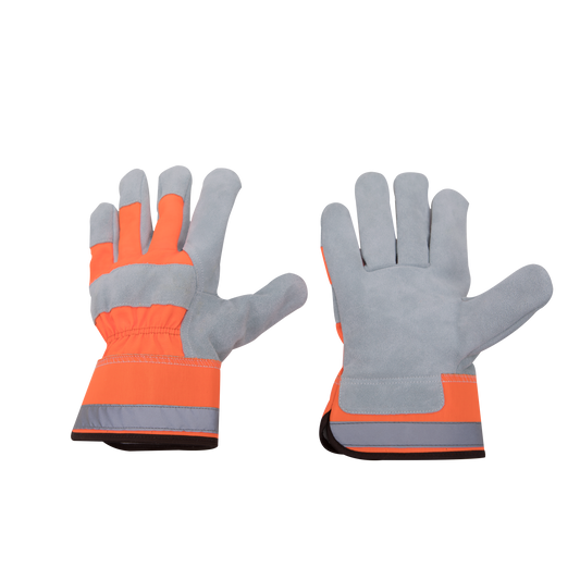 DEXTER HIGH VISIBILITY CONSTRUCTION GLOVES SIZE 10XL POLYESTER AND COTTON