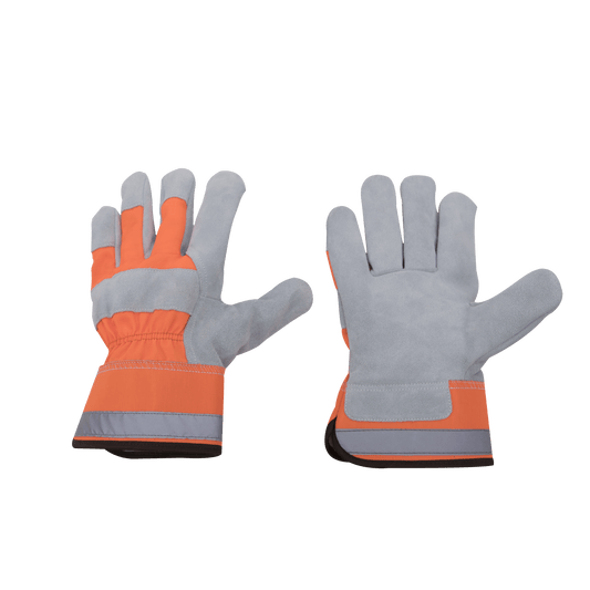 Bricocenter DEXTER HIGH VISIBILITY CONSTRUCTION GLOVES SIZE 9L POLYESTER AND COTTON