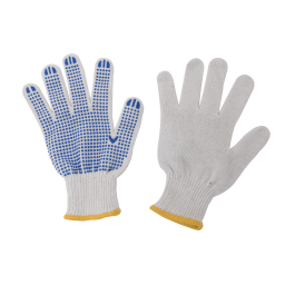 COTTON GLOVES SIZE 10XL DOTTED PALM