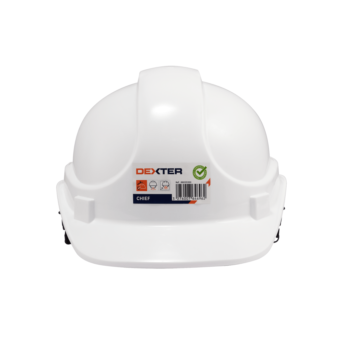 Bricocenter DEXTER WHITE SAFETY HELMET WITH CHIN STRAP AND HDPE AND PVC ADJUSTMENT SYSTEM