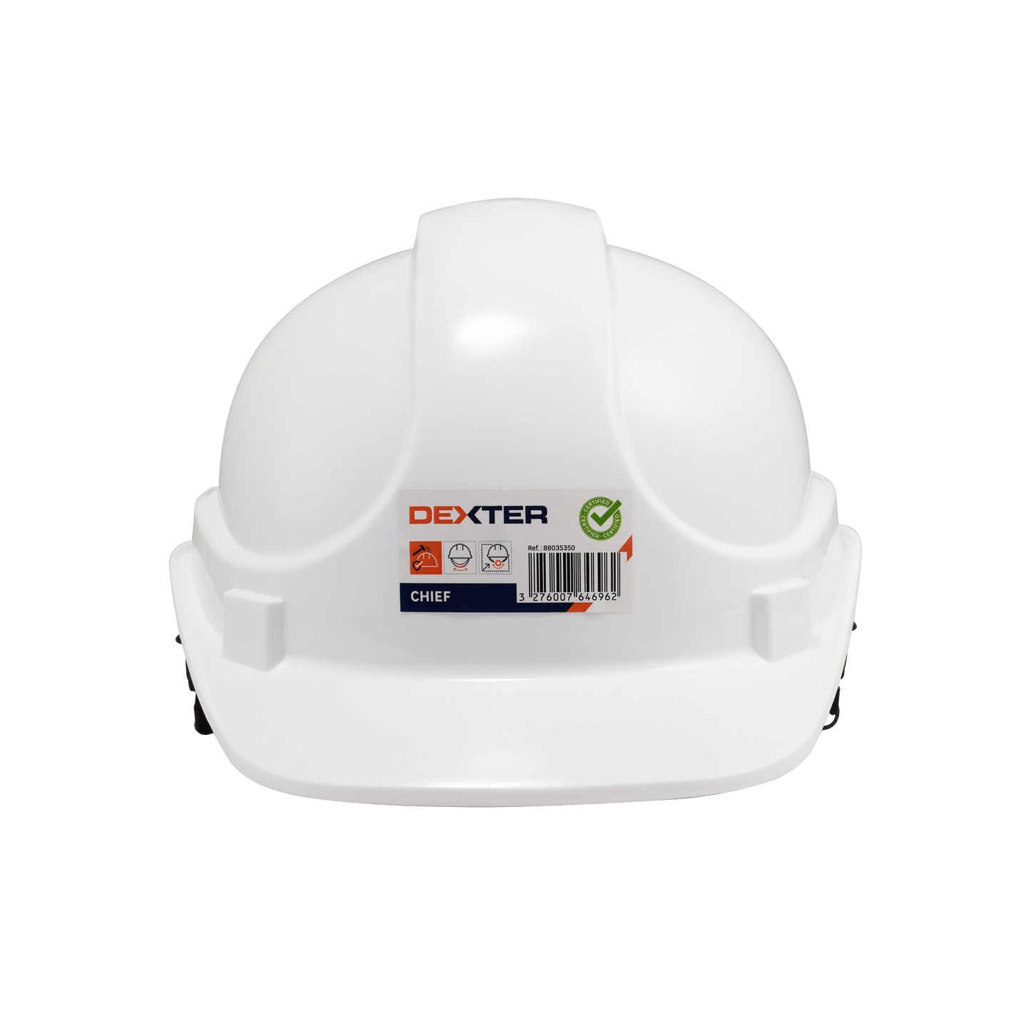 Bricocenter DEXTER WHITE SAFETY HELMET WITH CHIN STRAP AND HDPE AND PVC ADJUSTMENT SYSTEM