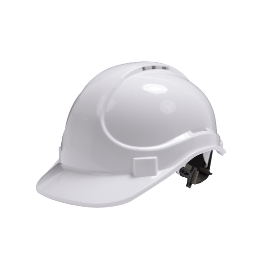 Bricocenter DEXTER WHITE SAFETY HELMET WITH CHIN STRAP AND HDPE AND PVC ADJUSTMENT SYSTEM