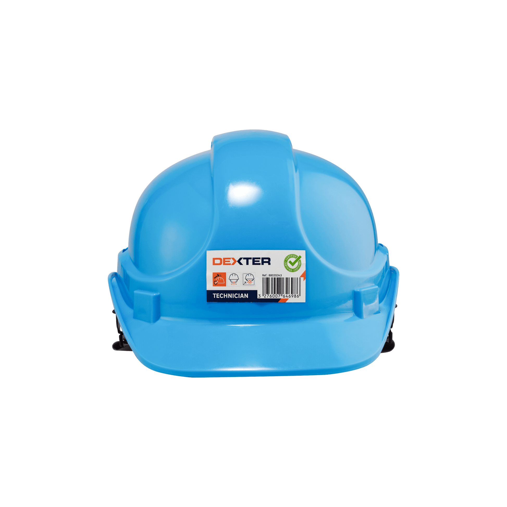 Bricocenter DEXTER BLUE SAFETY HELMET WITH CHIN STRAP AND HDPE AND PVC ADJUSTMENT SYSTEM