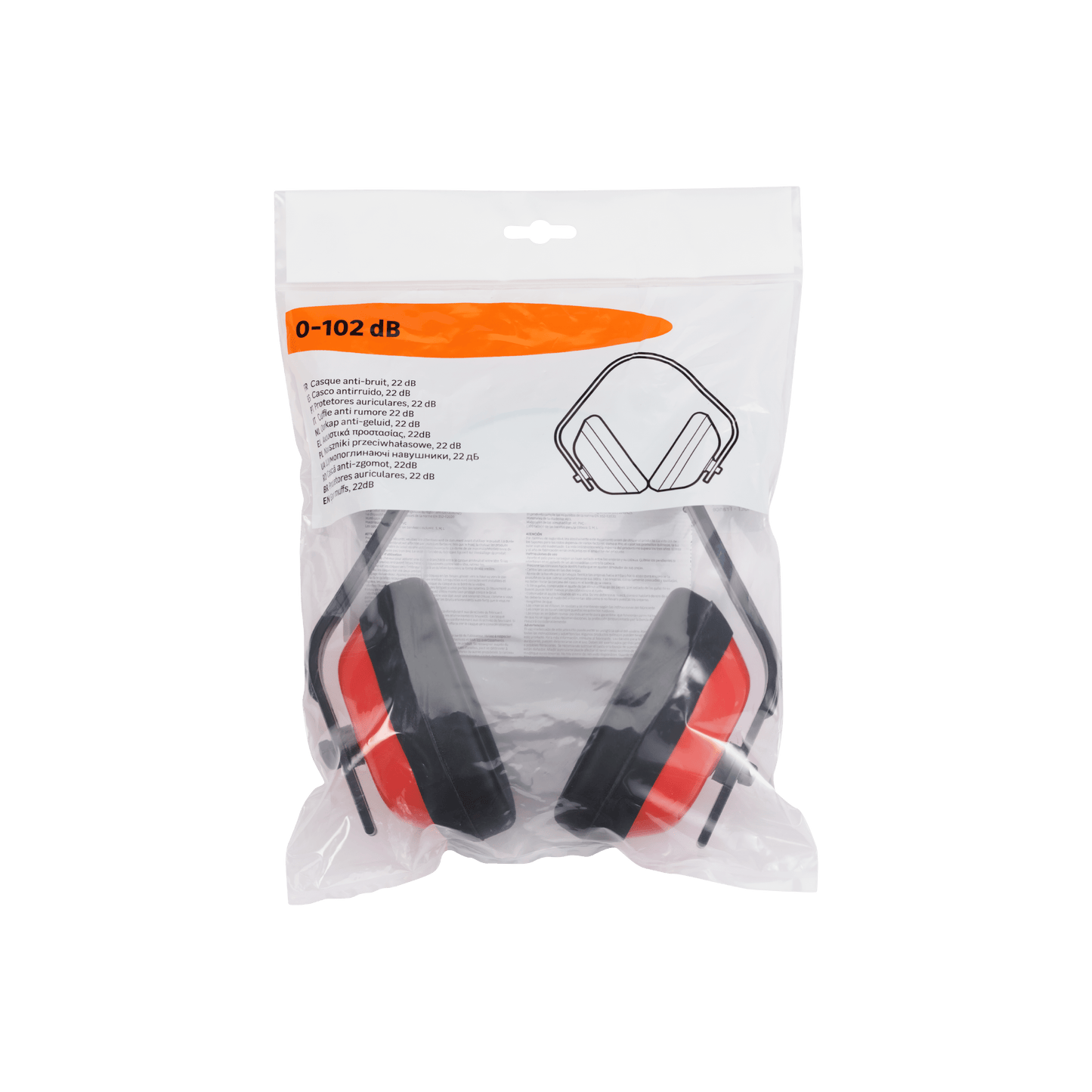 Bricocenter 22DB NOISE-CANCELING HEADPHONES WITH ABS, PP AND PVC ADJUSTMENT SYSTEM