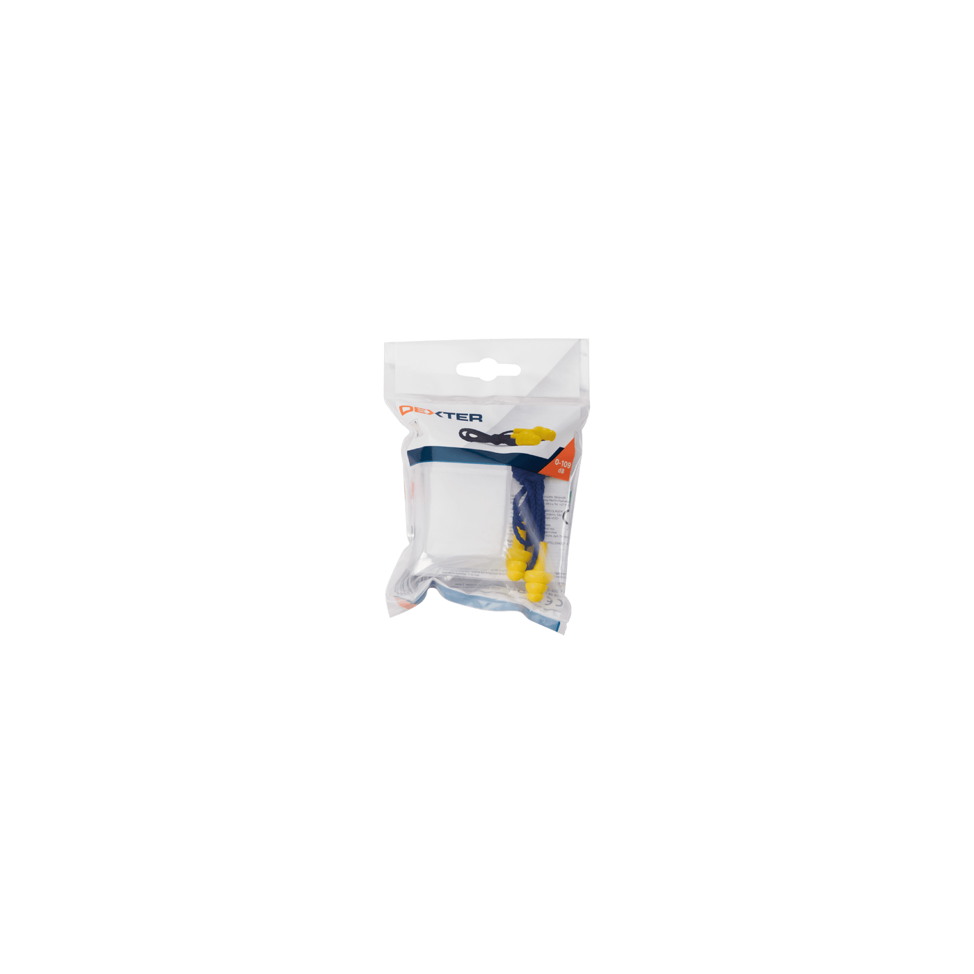 DEXTER REUSABLE EARPLUGS WITH 29DB LANYARD IN POLYESTER AND SILICONE