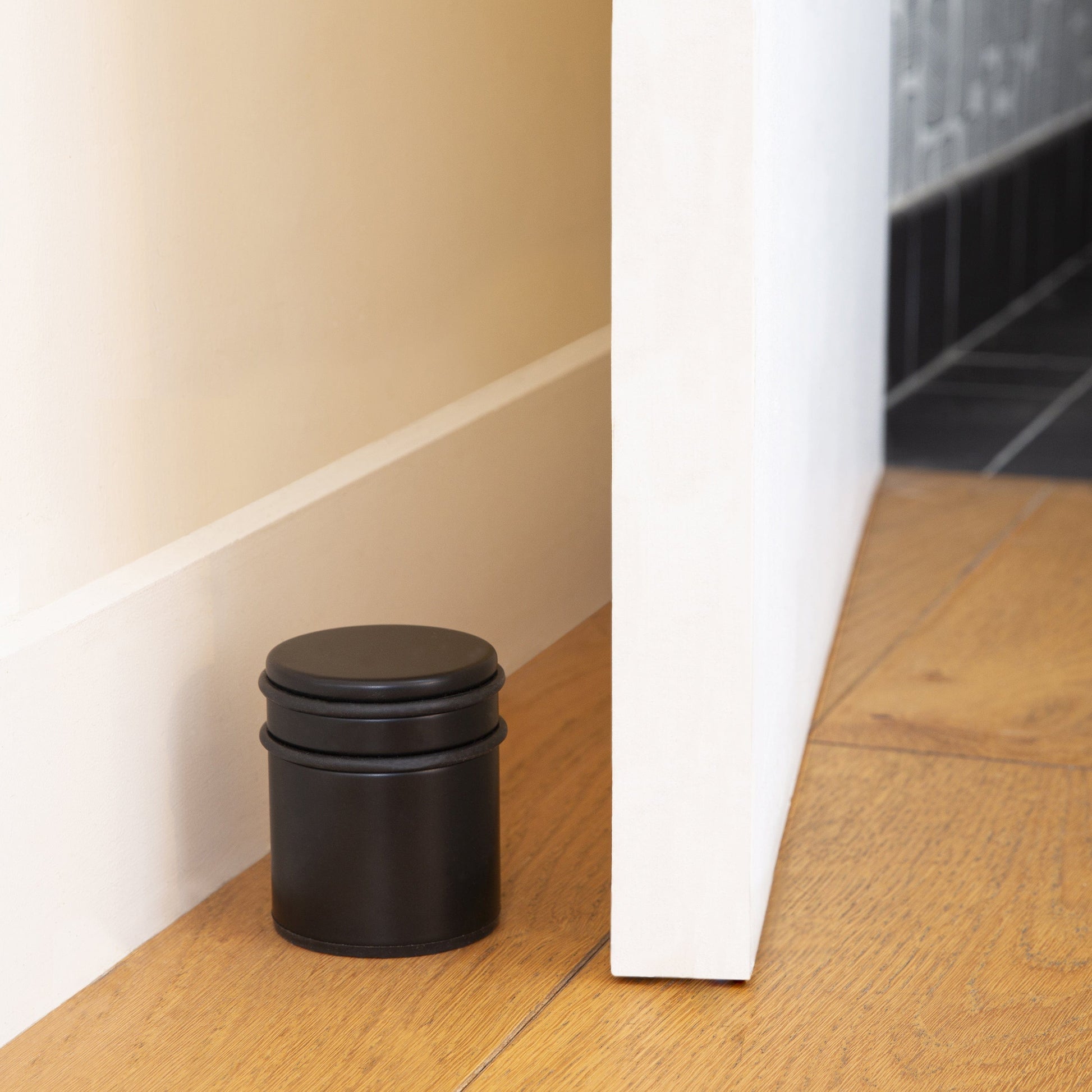 Bricocenter BLACK STAINLESS STEEL DOORSTOP, D7.2X8.1CM
