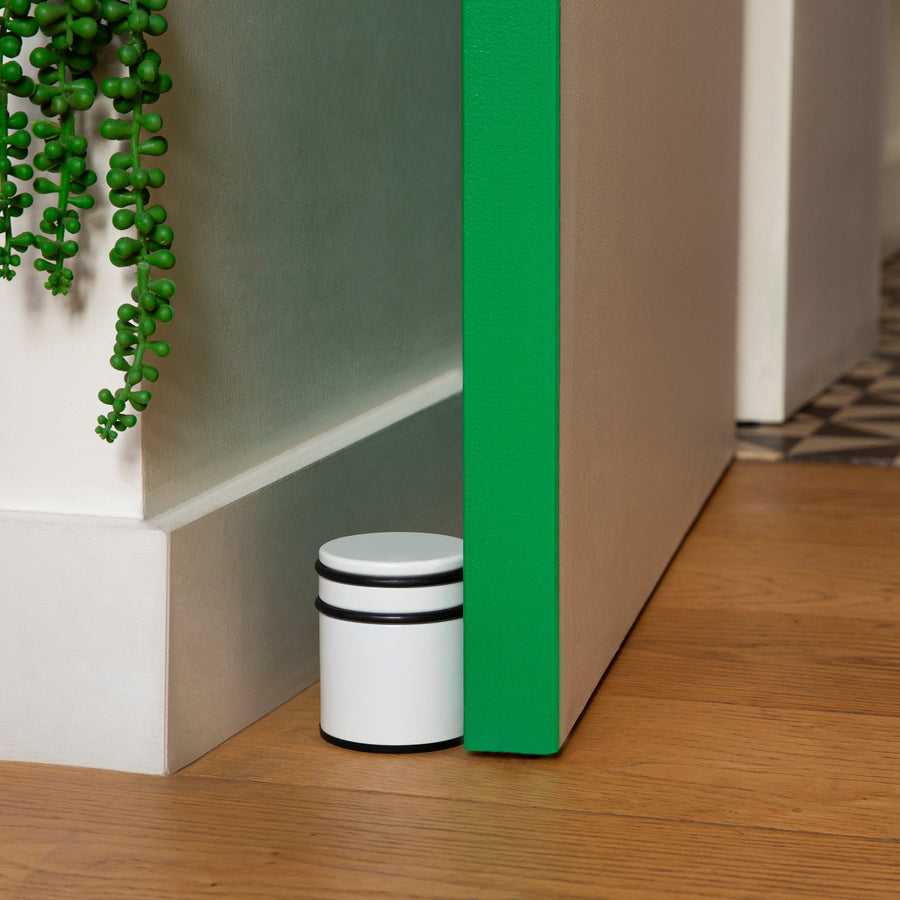 Bricocenter WHITE STAINLESS STEEL DOORSTOP, D7.2X8.1CM INSPIRE
