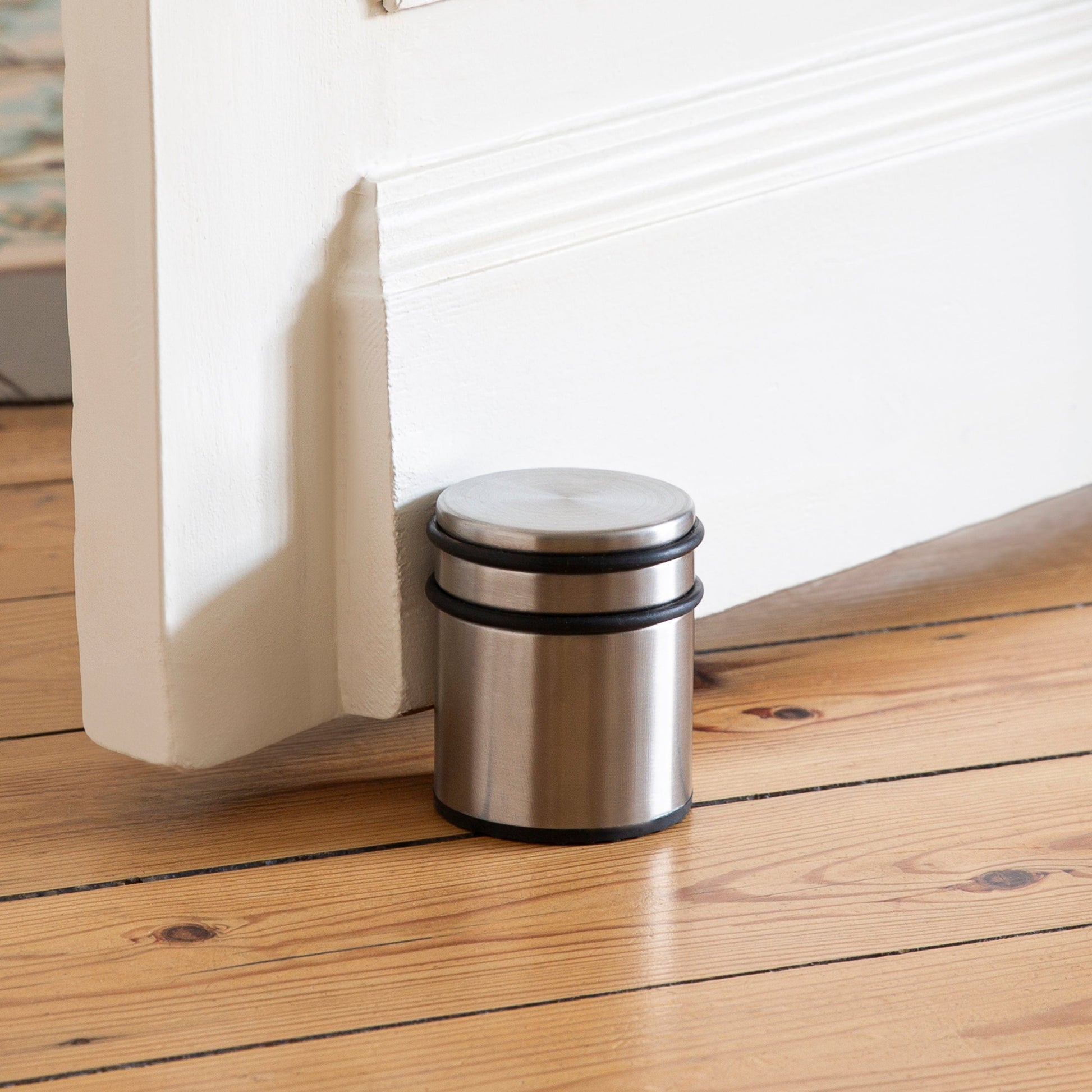 Bricocenter SATIN NICKEL STAINLESS STEEL DOORSTOP D 7.2 X H 8.1 CM