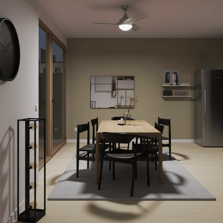 Bricocenter VENTILATORE DA SOFFITO TOKYO PLASTICA SILVER D132 2XE27=46W 3 PALE